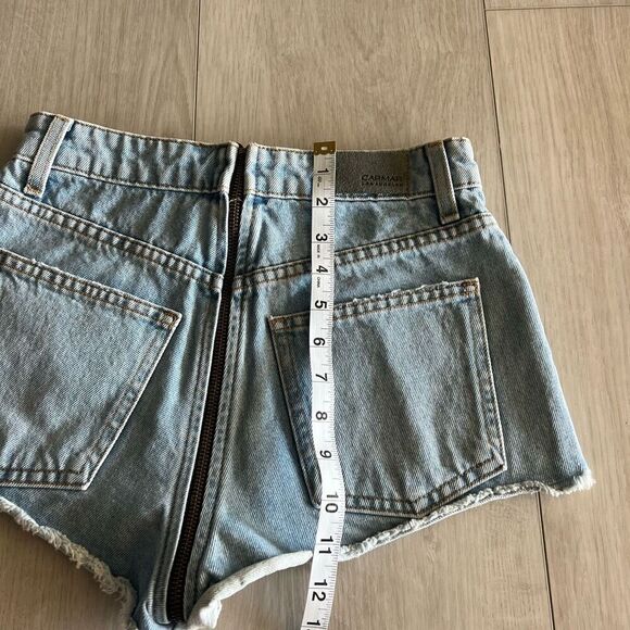 Carmar Denim Los Angeles Zip Up Shorts Size 25 distressed - Picture 3 of 10